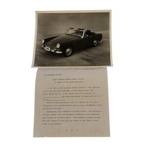 1969 Austin Healey Sprite Promo Photo Blank Ad Copy British Leyland Ephemera